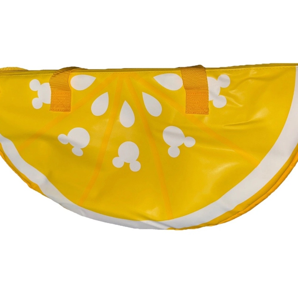 Yellow Disney Mickey Mouse insulated zipper  lunch bag with straps